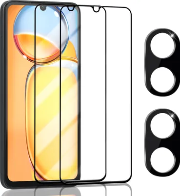 Produktbild von 2-Pack Displayschutzfolie & 2-Pack Objektivschutz fur Xiaomi Redmi 13C 5G aus 9H gehärtetem Glas