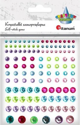 Produktbild von Selbstklebende Farbkristalle 120 Stück Titanum