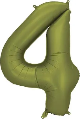 Zdjęcie produktu dla Balon foliowy "4", 86 cm, oliwkowy