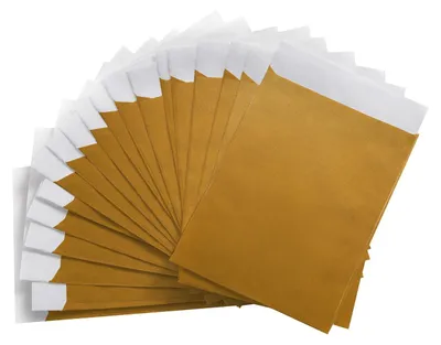 Produktbild von Goldene Flachbeutel (9,5 x 14 cm) - zum Verpacken von kleinen Geschenken 100 Stück100 Stück