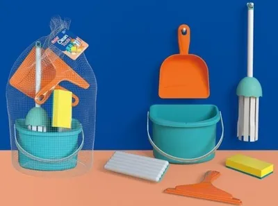 Productafbeelding van Een kleurrijke schoonmaakset voor kinderen