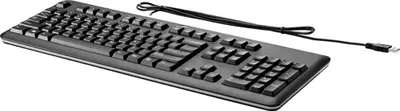 Zdjęcie produktu dla HP Klawiatura USB dla PC, Pełnowymiarowy (100%), Przewodowa, USB, Czarny