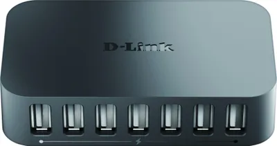 Zdjęcie produktu dla D-Link DUB-H7, USB 2.0 Type-B, USB 2.0, 480 Mbit/s, Czarny, FCC, CE, C-Tick, VCCI, IC, RoHS, 5 DC