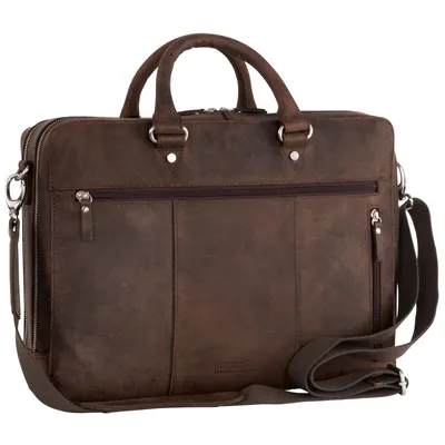 Produktbild von LEONHARD HEYDEN Leder Aktentasche Umhängetasche mit Laptopfach Salisbury Briefcase 2 Compartments Brown braun