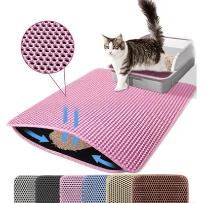 Image de Grand tapis absorbant pour litière, à double couche et imperméable