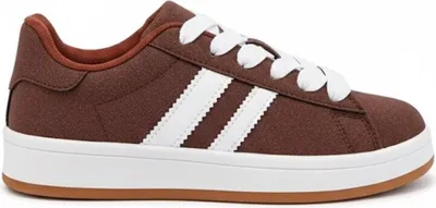 Produktbild von Damen Schnürung Turnschuhe Sneaker Kunstleder Freizeitschuhe Ottana Braun Gr.40
