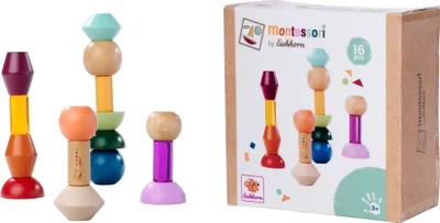 Obrázek produktu pro Eichhorn Montessori Wieża kształtów Drewniana