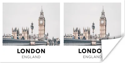 Produktbild von MuchoWow® Poster England - London - Big Ben 120x60 cm - Bild