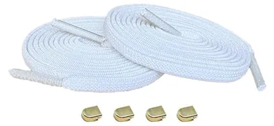 schnuersenkel elastisch weiss clips gold
