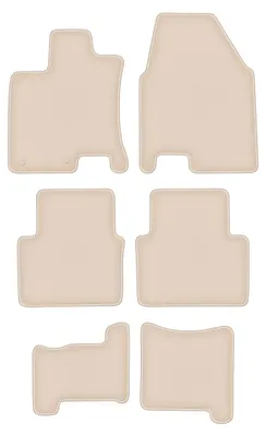 Produktbild von DURBAN Beige Velours-Fußmatten-Set für Nisan Qashqai +2 Crossover (2008-2013)