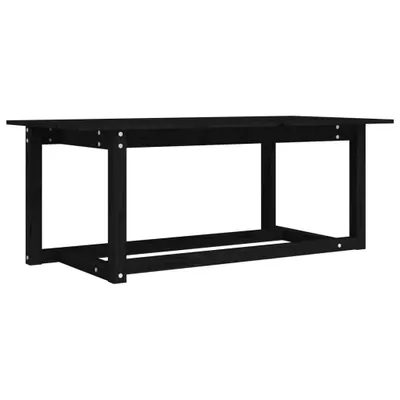 Immagine prodotto di vidaXL Tavolino nero 110x55x45 cm Legno massello di pino