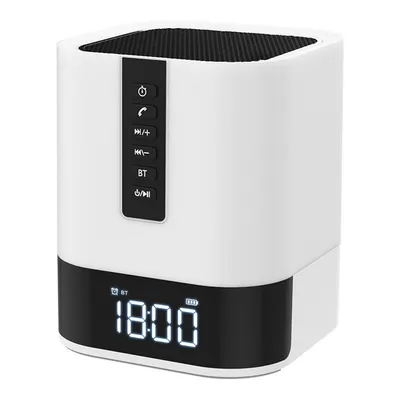 Produktbild von Bluetooth Lautsprecher Nachttischlampe Touch-Dimmbar Kinder Wecker 48 RGB Farbwechsel LED Tischlampe Musikbox für Mädchen Junges Teenager