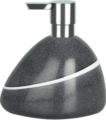 Produktbild von Spirella Seifenspender "Etna" Flüssigseifen-Spender Polyresin Steinoptik Grau/Weiß 400ml