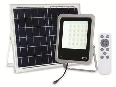 Image de Projecteur LED solaire OPTONICA avec télécommande, 8 W, 500 lm, IP65, 6000 K