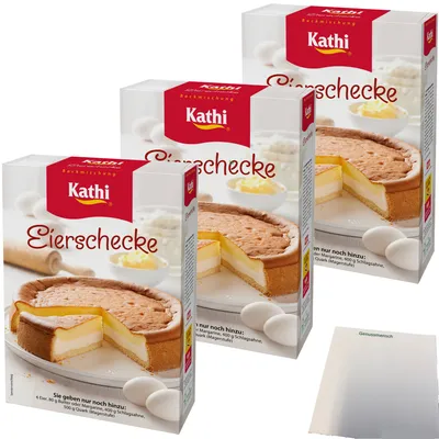 Produktbild von Kathi Backmischung für Eierschecke 3er Pack (3x545g Packung) + usy Block