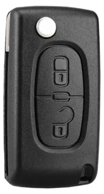 Produktbild von 2-Tasten-Schlüsselgehäuse CE0523, für Peugeot 207-5008, Citroën C2-C8, klappbar (2 Stück)