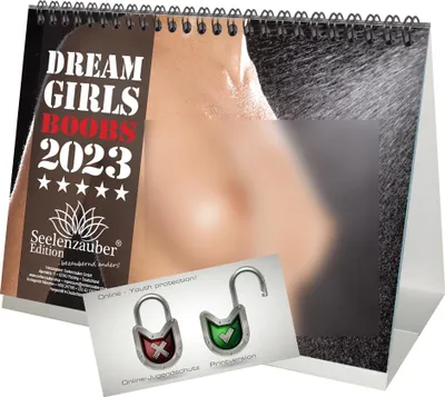 Produktbild von Dreamgirls Boobs DIN A5 Tischkalender Querformat für 2023 Erotik - Seelenzauber