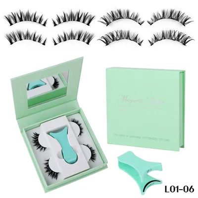 Produktbild von INF Magnetisches Wimpernset 2 Paare mit Applikator, 2.9cmx1cm, wasserdicht