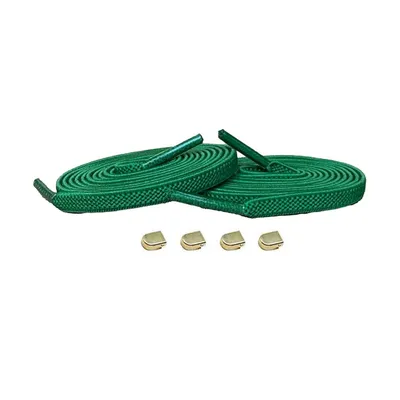 Produktbild von Elastische Schnürsenkel mit Clips - Schnürsenkel: Grün | Verschluss: Gold