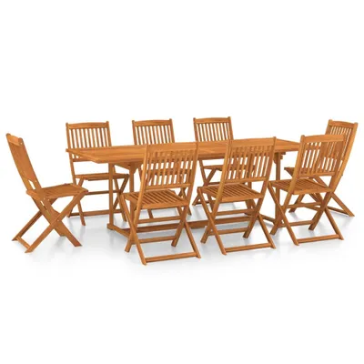 Zdjęcie produktu dla vidaXL 9-częściowy zestaw ogrodowy 220x90x75 cm z litego drewna akacjowego