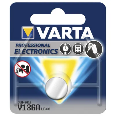 Obrázek produktu pro Varta -V13GA, Baterie na jedno použití, LR44, Alkalický, 1,5 V, 1 kusů, Stříbrná