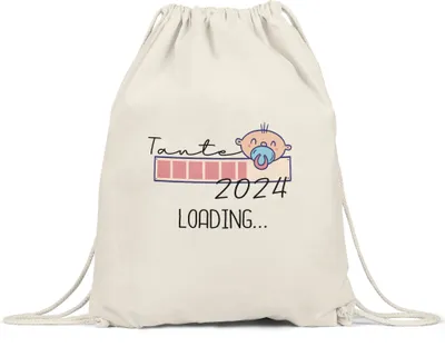 Produktbild von Tante Loading 2024 Tasse  für werdende Tanten zur Geburt Nichte Neffe Babynews Ich werde Tante Geschenk Turnbeutel Gymsack