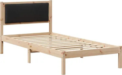 Zdjęcie produktu dla vidaXL Rama łóżka czarna 90 x 190 cm z litego drewna sosnowego
