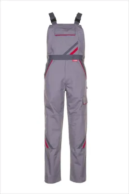 Produktbild von Planam Latzhose Highline Gr. 24 zink/schiefer/rot