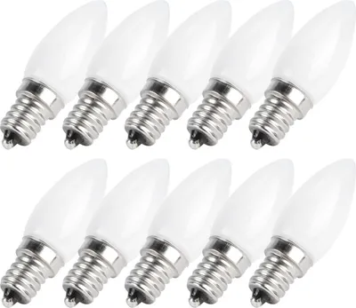Zdjęcie produktu dla 10 żarówek LED E12, 1,5 W, ciepła biel, do żyrandoli, lamp sufitowych, kinkietów, oświetlenia domowego, prąd zmienny 110 V