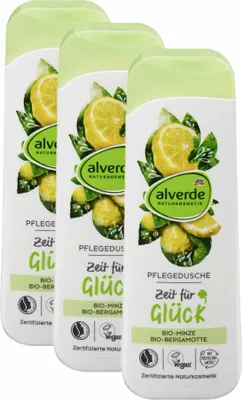 Produktbild von 3 x alverde Naturkosmetik - Pflegedusche Bio-Minze & Bio-Bergamotte (3 x 250 ml)
