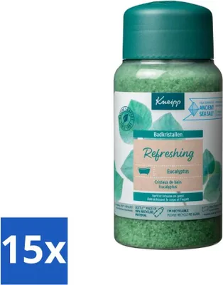 Produktbild von Kneipp - Badesalz - Badekristalle - Minze Eukalyptus - 600 g - Vorteilspack - 15 Stücke