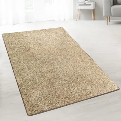 Image de Tapis Shaggy sur mesure Barcelona Beige 70 200x150 cm