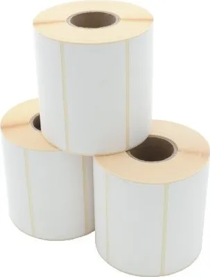 Produktbild von Etikettenrolle - Thermodirekt, 100 x 50mm, D105mm, Kern 40, 930 Etiketten/Rolle, permanent