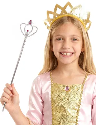 Imagen del producto de Varita mágica de princesa, con detalles brillantes, color plateado y rosa - Talla única, Imagen generada por IA
