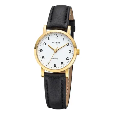 Produktbild von Regent Damen Lederarmband Uhr schwarz F-937 Quarzuhr URF937