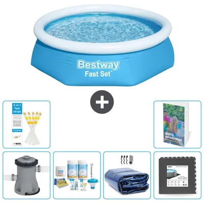 Immagine prodotto di Bestway Fast Set, piscina rotonda - 244x61 cm - 5 pezzi, modello S233