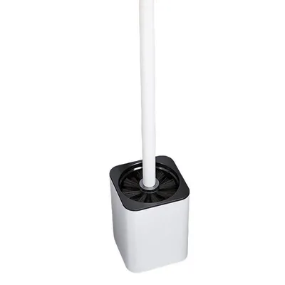 Produktbild von Toilettenbürste selbstklebend, Aluminium, rostfrei, abnehmbar, hygienisch, Belüftungsdesign, Weiß