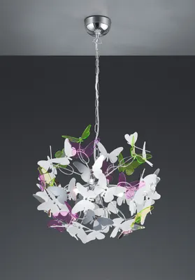 Produktbild von LED Pendellampe Ø50cm bunte Acrylglas Schmetterlingen für über EsstischLAMPEN