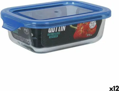Obrázek produktu pro Obdélníková krabička na oběd s víkem Quttin modrá obdélníková 14,5 x 11 x 5 cm (12 kusů)
