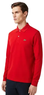 Image de Polo pour hommes Lacoste Boy, couleur rouge, coupe classique, taille XS