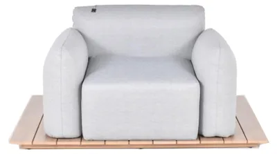Image de Fauteuil d'extérieur HOME DELUXE ARANI – Gris clair, aluminium (150 x 75 x 99 cm) | Confort et style pour votre jardin