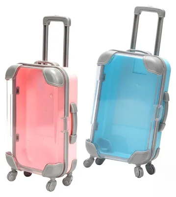 Image de Mini valise sur roulettes avec poignée - Lot de 2, idéale comme boîte de rangement pour chèques-cadeaux et cadeaux en espèces - Multicolore