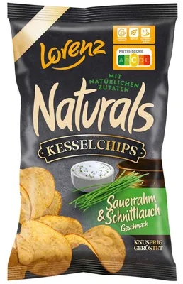 Produktbild von Naturals Kesselchips Sauerrahm & Schnittlauch 95g