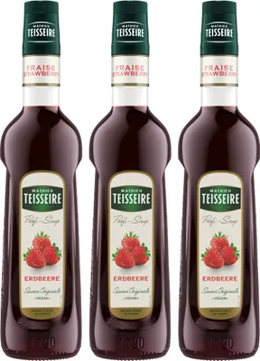 Image de Mathieu Teisseire Sirop pour boissons Fraise 0,7L (paquet de 3)