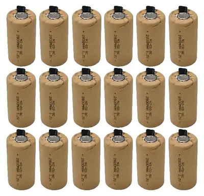 Obrázek produktu pro Ni-Cd baterie, kapacita 2800 mAh, nabíjecí, 1,2 V, 2800 mAh, 20 kusů