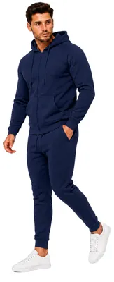 Produktbild von Herren Jogginganzug einfarbig 100% BW 586 Navy S