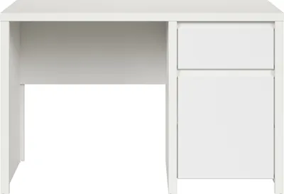 Produktbild von Schreibtisch Soren mit 1 Schublade und 1 Tür, Weiß matt, 65cm