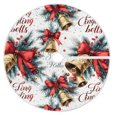 Weihnachtsbaumrock 120 cm, Polyester, Gingham-Muster, rot