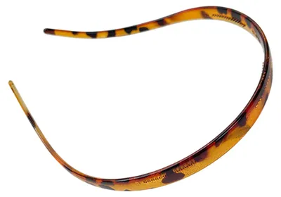 Produktbild von Haarreif mit Leopardenmuster, rutschfesten Zacken und einem dünnen Retro-Schildpatt-Design. Ideal zum Waschen, Schminken und für die Haarpflege.