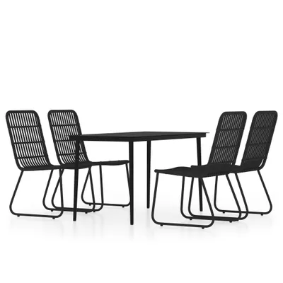 Produktbild von vidaXL 5-tlg. Garten-Essgruppe Schwarz